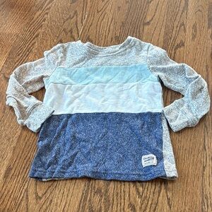 OshKosh B'gosh Kids Long Sleeve Colorblock Tee - Light Blue, Dark Blue, Gray